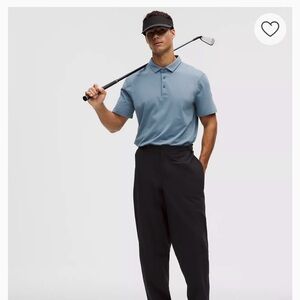 Lululemon Men's Light Blue Polo Shirt